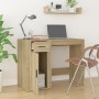 Plywood oak Sonoma color desk 100x49x75 cm by vidaXL, Desks - Ref: Foro24-816787, Price: 86,04 €, Discount: %