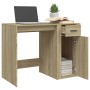 Plywood oak Sonoma color desk 100x49x75 cm by vidaXL, Desks - Ref: Foro24-816787, Price: 86,04 €, Discount: %