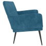 Banco de terciopelo azul 108x79x79 cm de vidaXL, Bancos - Ref: Foro24-351423, Precio: 136,52 €, Descuento: %