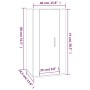 Mueble para TV de pared gris hormigón 40x34,5x80 cm de vidaXL, Muebles TV - Ref: Foro24-816676, Precio: 49,72 €, Descuento: %