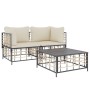 Garden furniture set 3 pieces anthracite PE rattan cushions by vidaXL, Outdoor sofas - Ref: Foro24-3186692, Price: 240,85 €, ...