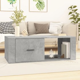 Mesa de centro madera contrachapada gris hormigón 100x50,5x35cm de vidaXL, Mesas de centro - Ref: Foro24-816540, Precio: 74,8...