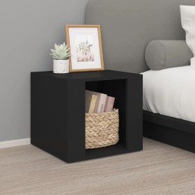 Black plywood nightstand 41x40x36 cm by vidaXL, Nightstands - Ref: Foro24-816545, Price: 22,99 €, Discount: %