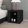 Black plywood nightstand 41x40x36 cm by vidaXL, Nightstands - Ref: Foro24-816545, Price: 29,91 €, Discount: %