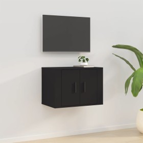 Black wall TV cabinet 57x34.5x40 cm by vidaXL, TV Furniture - Ref: Foro24-816617, Price: 46,49 €, Discount: %