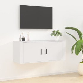 White wall TV cabinet 100x34.5x40 cm by vidaXL, TV Furniture - Ref: Foro24-816632, Price: 61,99 €, Discount: %