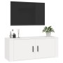 White wall TV cabinet 100x34.5x40 cm by vidaXL, TV Furniture - Ref: Foro24-816632, Price: 61,99 €, Discount: %