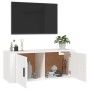 White wall TV cabinet 100x34.5x40 cm by vidaXL, TV Furniture - Ref: Foro24-816632, Price: 61,99 €, Discount: %