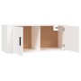 White wall TV cabinet 100x34.5x40 cm by vidaXL, TV Furniture - Ref: Foro24-816632, Price: 61,99 €, Discount: %