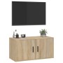 Sonoma oak wall-mounted TV cabinet 80x34.5x40 cm by vidaXL, TV Furniture - Ref: Foro24-816627, Price: 65,35 €, Discount: %