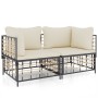 Modulare Ecksofas mit Kissen 2 Stück synthetisches Rattan von vidaXL, Outdoor-Sofas - Ref: Foro24-3186690, Preis: 175,26 €, R...