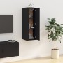 Black wall TV cabinet 40x34.5x100 cm by vidaXL, TV Furniture - Ref: Foro24-816681, Price: 55,99 €, Discount: %