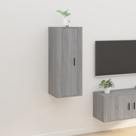 Sonoma gray wall-mounted TV cabinet 40x34.5x100 cm by vidaXL, TV Furniture - Ref: Foro24-816686, Price: 51,09 €, Discount: %