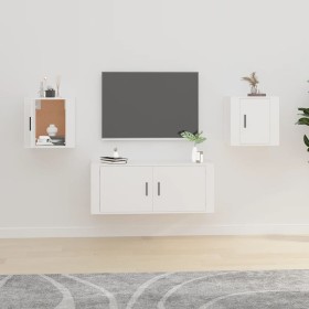 Wall TV furniture 2 pcs white 40x34.5x40 cm by vidaXL, TV Furniture - Ref: Foro24-816641, Price: 36,92 €, Discount: %