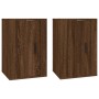 Wall TV cabinets 2 pcs brown oak 40x34.5x60 cm by vidaXL, TV Furniture - Ref: Foro24-816671, Price: 70,24 €, Discount: %