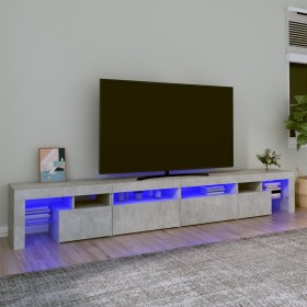 TV cabinet with LED lights concrete gray 260x36.5x40 cm by vidaXL, TV Furniture - Ref: Foro24-3152821, Price: 161,26 €, Disco...