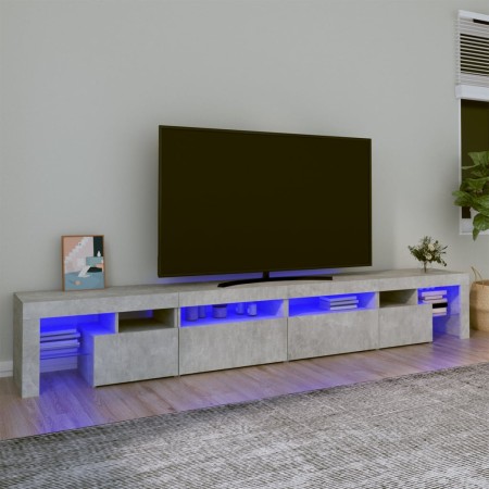 TV-Schrank mit LED-Leuchten betongrau 260x36,5x40 cm von vidaXL, TV-Möbel - Ref: Foro24-3152821, Preis: 173,99 €, Rabatt: %