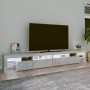 Mueble de TV con luces LED gris hormigón 260x36,5x40 cm de vidaXL, Muebles TV - Ref: Foro24-3152821, Precio: 161,26 €, Descue...