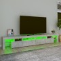 Mueble de TV con luces LED gris hormigón 260x36,5x40 cm de vidaXL, Muebles TV - Ref: Foro24-3152821, Precio: 161,26 €, Descue...