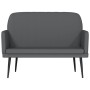 Banco de cuero sintético gris 107x80x81 cm de vidaXL, Bancos - Ref: Foro24-351401, Precio: 122,73 €, Descuento: %