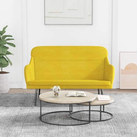 Banco de terciopelo amarillo 110x76x80 cm de vidaXL, Bancos - Ref: Foro24-351450, Precio: 91,79 €, Descuento: %