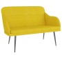 Banco de terciopelo amarillo 110x76x80 cm de vidaXL, Bancos - Ref: Foro24-351450, Precio: 91,79 €, Descuento: %