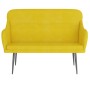 Banco de terciopelo amarillo 110x76x80 cm de vidaXL, Bancos - Ref: Foro24-351450, Precio: 91,79 €, Descuento: %