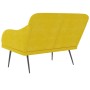 Banco de terciopelo amarillo 110x76x80 cm de vidaXL, Bancos - Ref: Foro24-351450, Precio: 91,79 €, Descuento: %