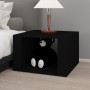 Black plywood nightstand 57x55x36 cm by vidaXL, Nightstands - Ref: Foro24-816553, Price: 32,99 €, Discount: %