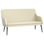 Banco de cuero sintético color crema 110x76x80 cm de vidaXL, Bancos - Ref: Foro24-351431, Precio: 95,88 €, Descuento: %