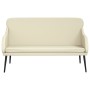 Banco de cuero sintético color crema 110x76x80 cm de vidaXL, Bancos - Ref: Foro24-351431, Precio: 95,88 €, Descuento: %