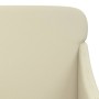 Banco de cuero sintético color crema 110x76x80 cm de vidaXL, Bancos - Ref: Foro24-351431, Precio: 95,88 €, Descuento: %