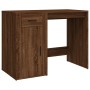 Escritorio de madera contrachapada marrón roble 100x49x75 cm de vidaXL, Escritorios - Ref: Foro24-816791, Precio: 93,93 €, De...