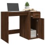 Escritorio de madera contrachapada marrón roble 100x49x75 cm de vidaXL, Escritorios - Ref: Foro24-816791, Precio: 93,93 €, De...