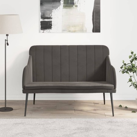 Banco de terciopelo gris oscuro 110x76x80 cm de vidaXL, Bancos - Ref: Foro24-351465, Precio: 139,36 €, Descuento: %