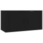 Black wall TV cabinet 80x34.5x40 cm by vidaXL, TV Furniture - Ref: Foro24-816625, Price: 73,07 €, Discount: %