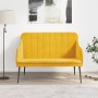 Banco de terciopelo amarillo 110x76x80 cm de vidaXL, Bancos - Ref: Foro24-351470, Precio: 145,02 €, Descuento: %