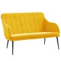 Banco de terciopelo amarillo 110x76x80 cm de vidaXL, Bancos - Ref: Foro24-351470, Precio: 145,02 €, Descuento: %