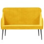 Banco de terciopelo amarillo 110x76x80 cm de vidaXL, Bancos - Ref: Foro24-351470, Precio: 145,02 €, Descuento: %