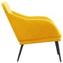 Banco de terciopelo amarillo 110x76x80 cm de vidaXL, Bancos - Ref: Foro24-351470, Precio: 145,02 €, Descuento: %