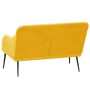 Banco de terciopelo amarillo 110x76x80 cm de vidaXL, Bancos - Ref: Foro24-351470, Precio: 145,02 €, Descuento: %