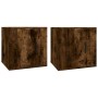 Wall TV cabinets 2 pcs smoked oak 40x34.5x40 cm by vidaXL, TV Furniture - Ref: Foro24-816651, Price: 54,67 €, Discount: %