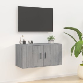 Sonoma gray wall-mounted TV cabinet 80x34.5x40 cm by vidaXL, TV Furniture - Ref: Foro24-816630, Price: 52,86 €, Discount: %