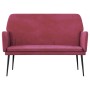 Banco de terciopelo rojo tinto 108x79x79 cm de vidaXL, Bancos - Ref: Foro24-351386, Precio: 111,26 €, Descuento: %