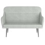 Banco de terciopelo gris claro 110x76x80 cm de vidaXL, Bancos - Ref: Foro24-351445, Precio: 124,67 €, Descuento: %