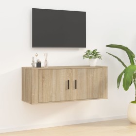 Wall-mounted TV stand in Sonoma oak, 100x34.5x40 cm by vidaXL, TV Furniture - Ref: Foro24-816635, Price: 72,30 €, Discount: %