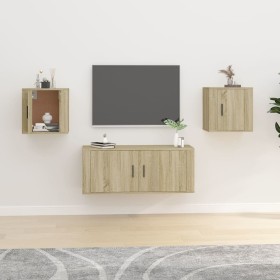 Wall TV cabinets 2 pcs Sonoma oak 40x34.5x40 cm by vidaXL, TV Furniture - Ref: Foro24-816647, Price: 54,67 €, Discount: %