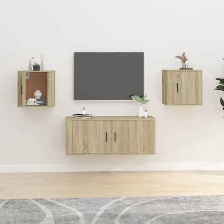 Wand-TV-Schränke 2 Stück Sonoma-Eiche 40x34,5x40 cm von vidaXL, TV-Möbel - Ref: Foro24-816647, Preis: 54,67 €, Rabatt: %