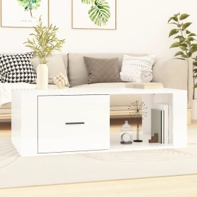 White glossy plywood coffee table 100x50.5x35cm by vidaXL, Coffee table - Ref: Foro24-816538, Price: 53,70 €, Discount: %