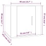 Mueble para TV de pared blanco brillante 40x34,5x40 cm de vidaXL, Muebles TV - Ref: Foro24-816644, Precio: 34,62 €, Descuento: %